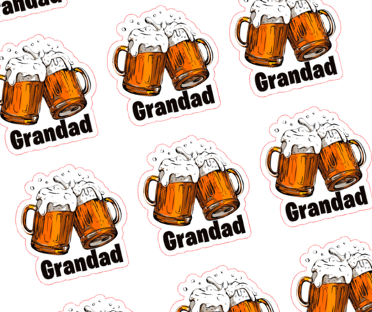 Cheers to Christmas with a Beer - Personalised Christmas Name Label Stickers