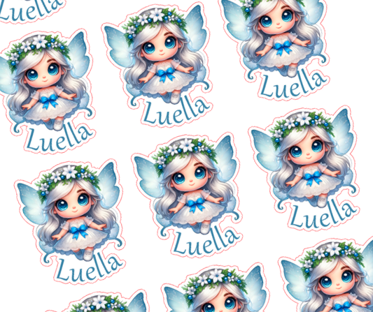 Fairy - Personalised Christmas Name Label Stickers