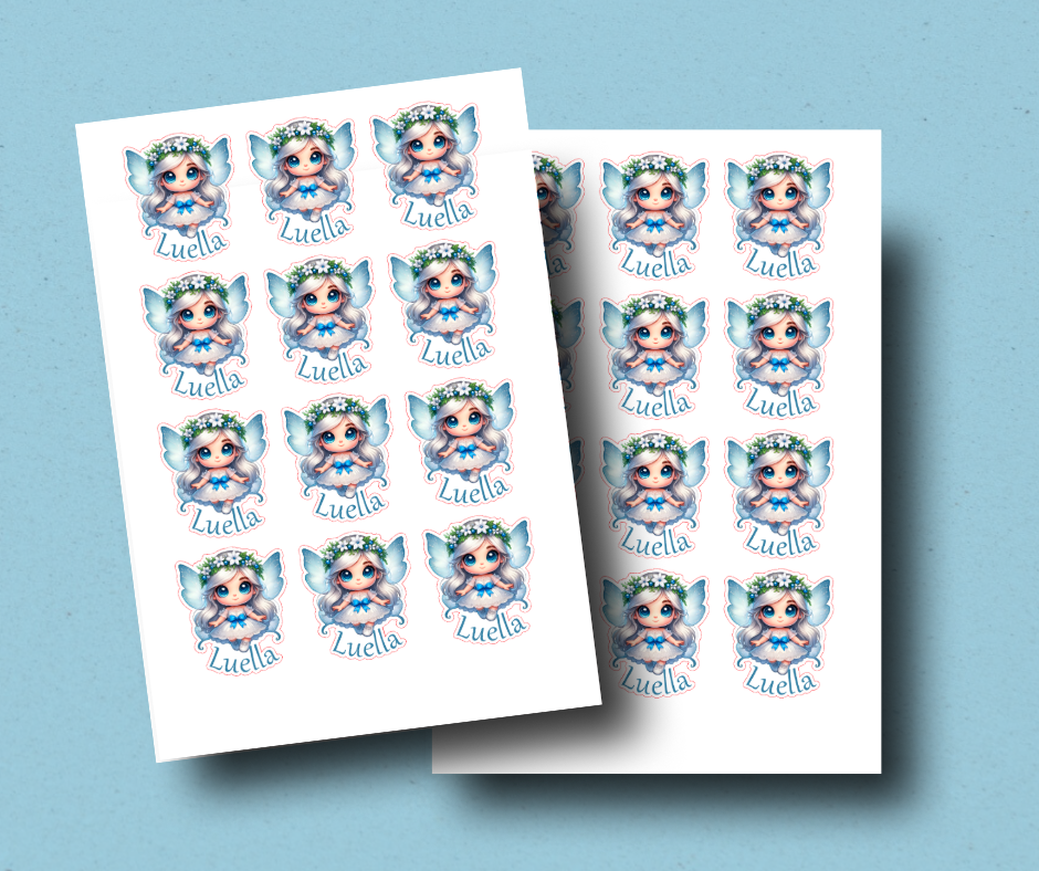 Fairy - Personalised Christmas Name Label Stickers