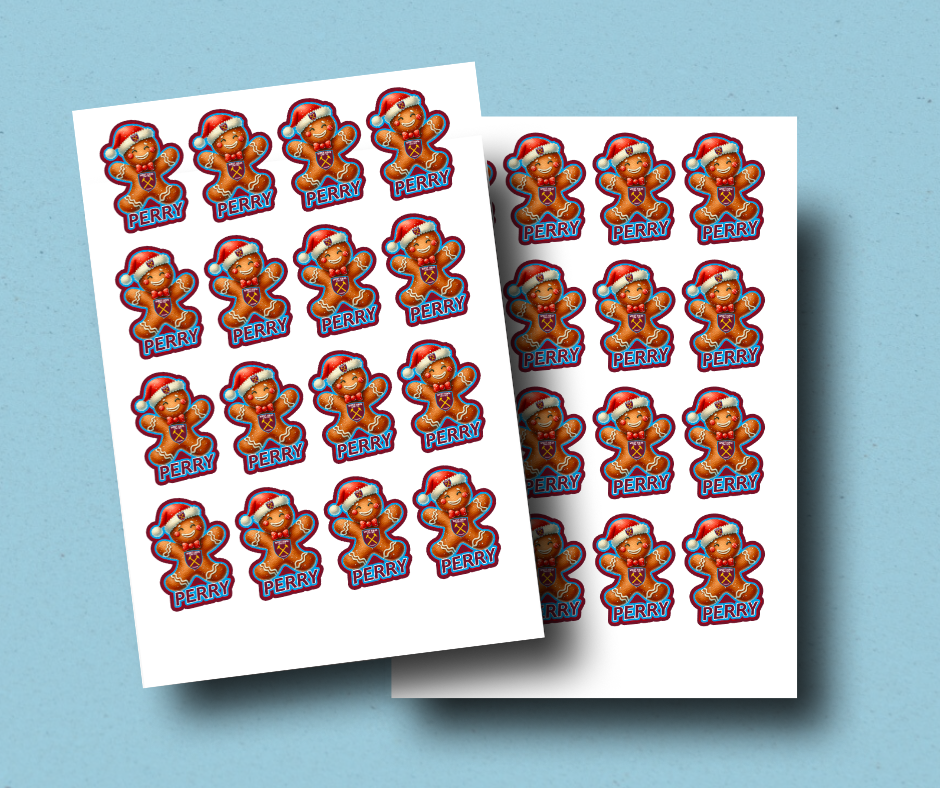 Personalised Christmas Name Label Stickers – Festive Custom Labels for Gifts, Boxes & More 🎅