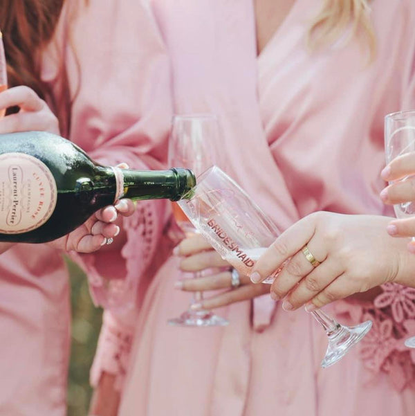 Wedding Bridal Party Personalised Flutes - All bits printed 