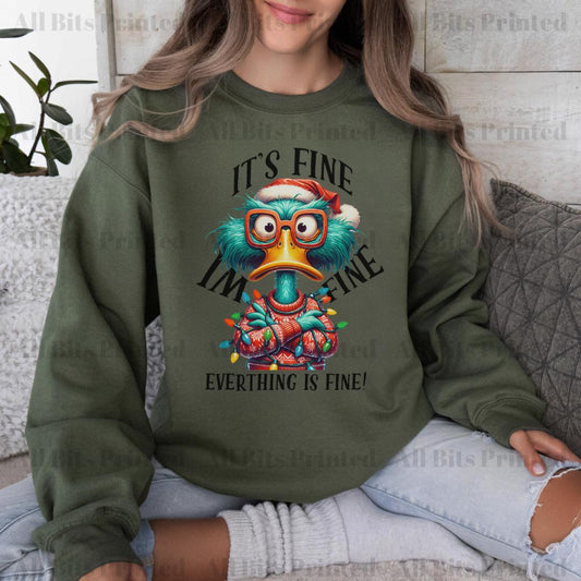 Its FINE im FINE everythings FINE - christmas sweatshirt