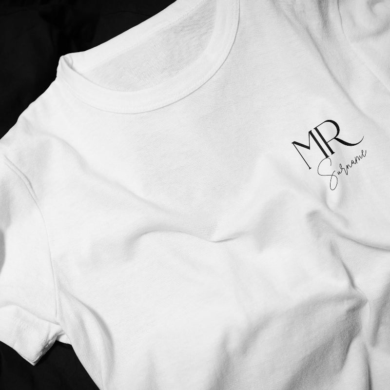 Mr Surname - Newley Wed T-shirts - All bits printed 