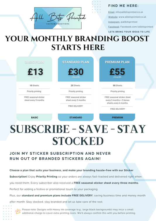 Custom Logo Sticker Subscription