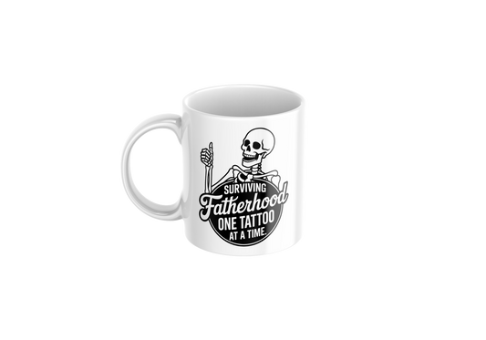 Surviving fatherhood one tattoo at a time - Father's Day Mug