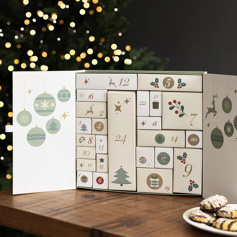 Luxury Fill Your Own 24 day Advent Calendar - Magnetic Close with Ribbon