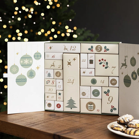 Luxury Fill Your Own 24 day Advent Calendar - Magnetic Close with Ribbon
